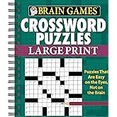 Brain Games - Crossword Puzzles - Large Print (Green) (Brain Games Large Print)