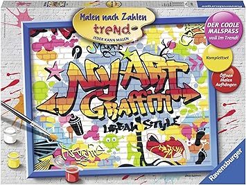 Ravensburger 28423 Graffiti Malen Nach Zahlen 30 X 24 Cm Amazon De Spielzeug