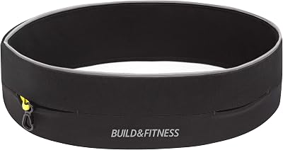 Build & Fitness Running Belt Flip Waist Belt Phone Holder Key Clip