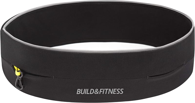 Build & Fitness Running Belt Flip Waist Belt Phone Holder Key Clip