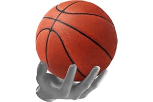 MillMB Handmade Secure Wall Mount Basketball Display Hand Basketball Holder for Garage Man Cave Furniture Basketball Stand Display Ball Display Case Wall Storage for Basketball Football