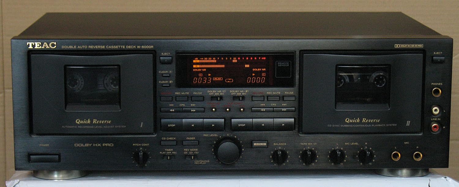 TEAC W6000R AUTO REVERSE DOUBLE CASSETTE DECK PLAYER Amazon.co.uk