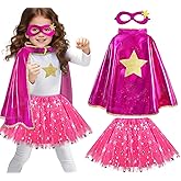 iROLEWIN Superhero-Capes for Kids Superhero-Costumes for Girls Toddler Princess Dress-Up Big-Sister-Gifts Christmas Party Toy