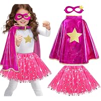 D.Q.Z Super 'Super Sis' Cape & Mask Costume Set With Tutu - Big Sister Role Play Gift For Girls - View #11