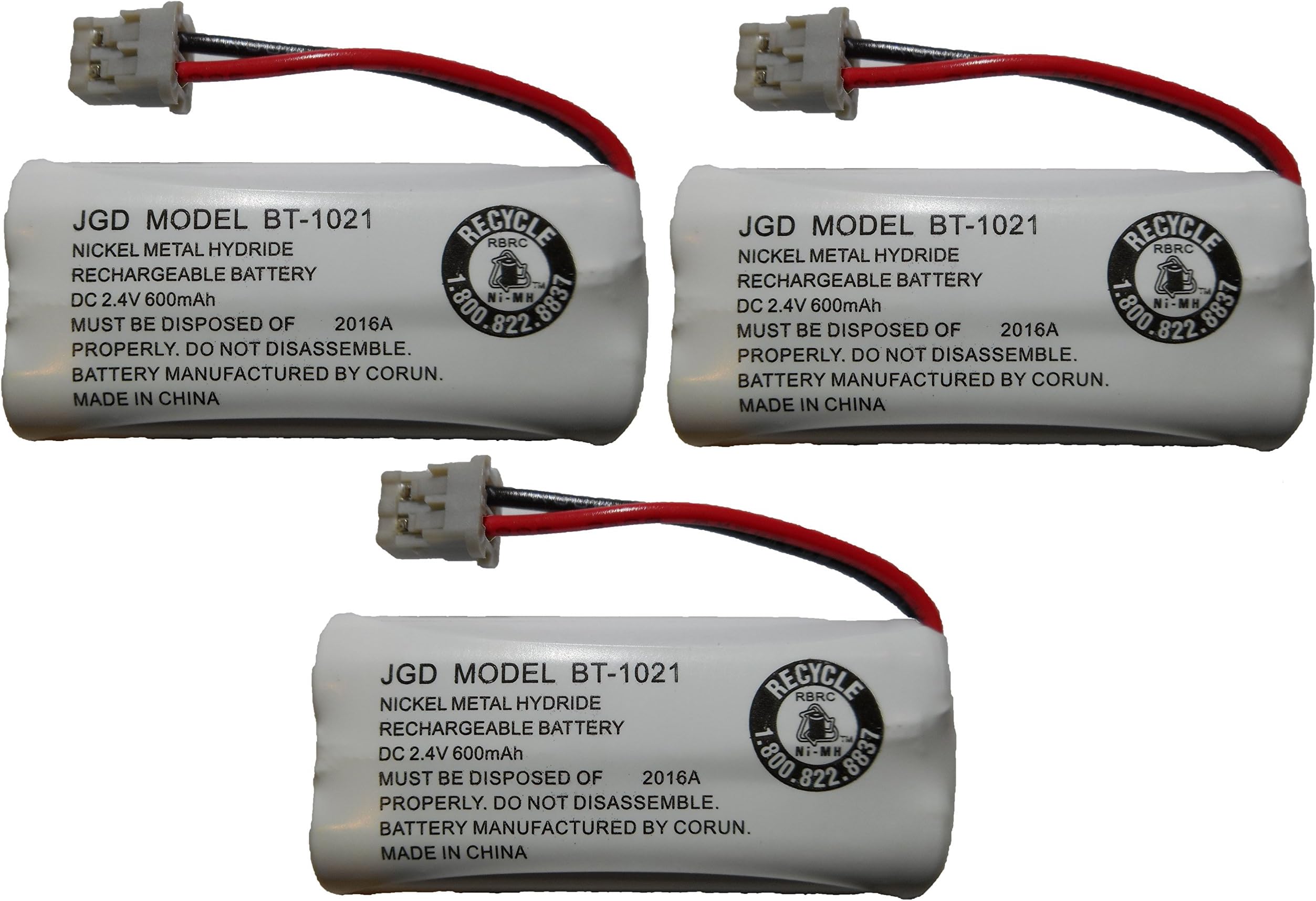JustGreatDealzHIGH Capacity Rechargeable Replacement Battery BT-1021 BBTG0798001 for Uniden Cordless Handsets (3-Pack)