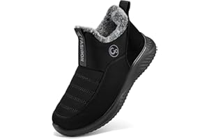Winter Ankle Boots for Women Warm Fur Lined Slip On Short Snow Booties 2026 Cute Outdoor Comfortable Waterproof Shoes