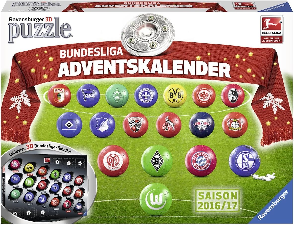 Ravensburger 3d Puzzle 11696 Bundesliga Adventskalender Amazon