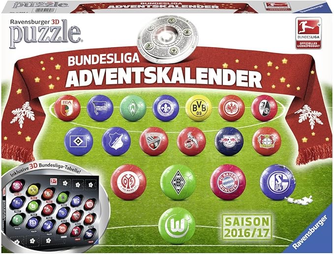 Ravensburger 3d Puzzle 11696 Bundesliga Adventskalender Amazon