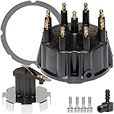 THUNDERBOLT Distributor Cap and trigger wheel Rotor Kit with gasket and screws for Mercruiser 5.0, 5.7, 7.4, 8.2 5.0L 5.7L 7.4L 8.2L V8 engines 805759Q3, 805759T3 18-5935.