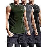 NELEUS Dry Fit Workout Athletic Muscle Tank Top Running Shirts with Hoods