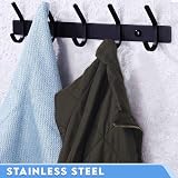 GlazieVault Wall Coat Racks 2 Pack Stainless Steel Heavy Duty Hooks view 6