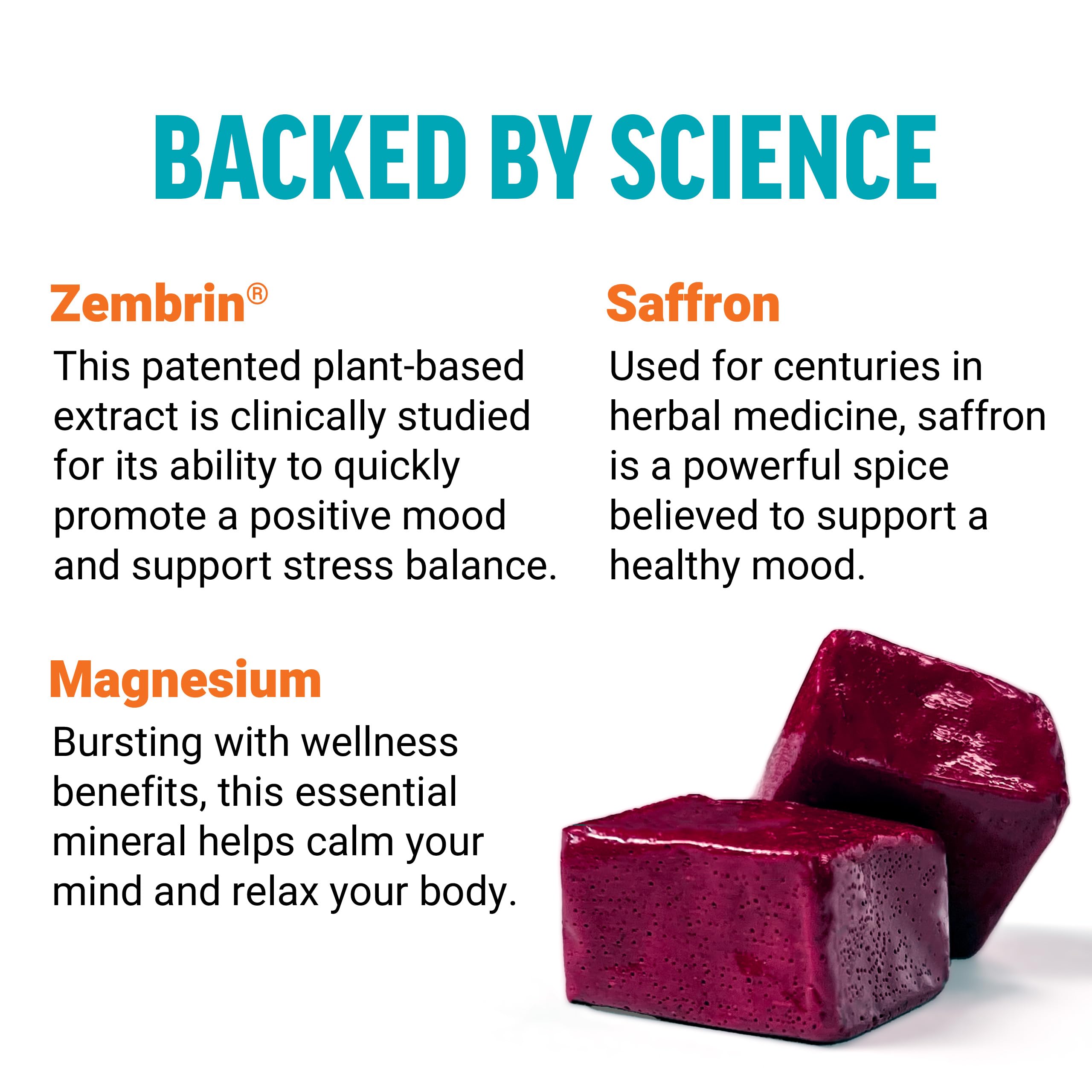 FORCE FACTOR Happy Mood, Mood Support and Mood Balance Supplement to Support Happiness, Positivity, and Stress, Made with Magnesium, Saffron, Zembrin, Non-GMO, Tropical Fruit Flavor, 30 Soft Chews