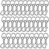 TANEMUDO 32pcs Swivel Snap Hooks, 2.76 Inch Heavy Duty Flag Hooks, D-Shape, Zinc Alloy, Ideal for Dog Leashes, Keychains, Camera Straps