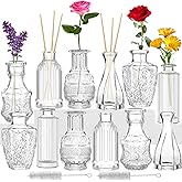Flower Vase Set of 12 Glass Bud Vases for Flowers Mini Glass Bottles Decorations for Living Room Office Desk Decor for Weddin