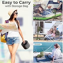 20000mAh Battery Operated Oscillating Table Fan