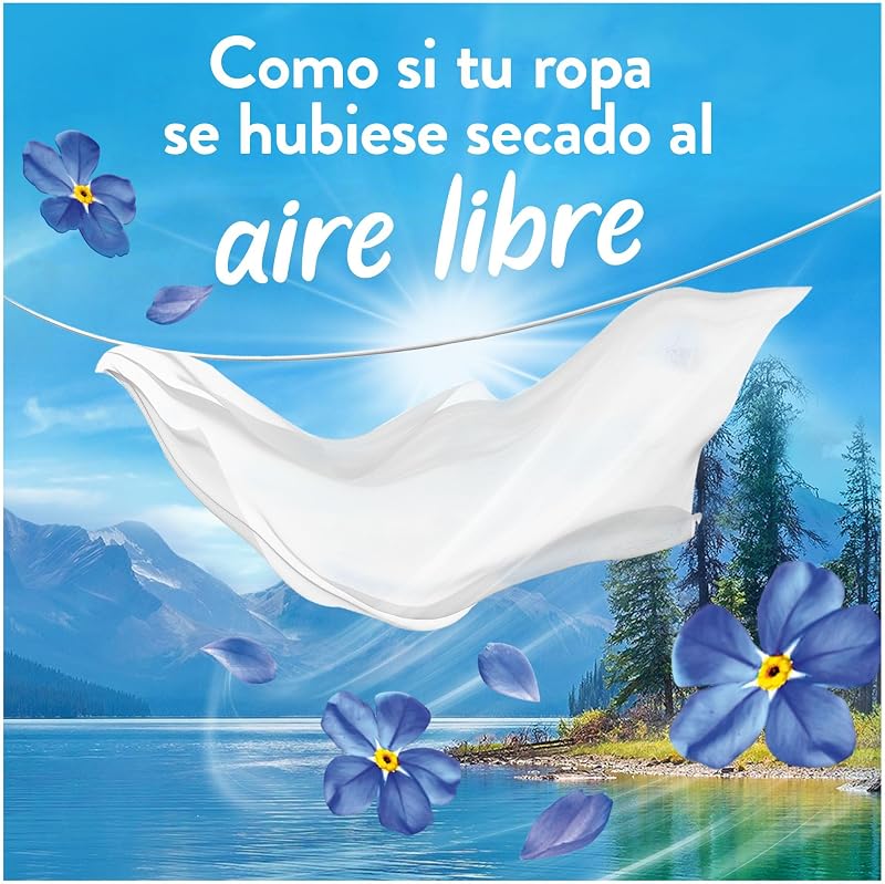 Amaciador de Ar Fresco Alpino Frescor 36 Lavagens, 504ml, Frescura Resistente à Secagem Em Ambientes Húmidos Ou Sol Intenso