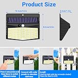 Peasur 168LED Solar Lights Outdoor 6 Pack Motion Sensor IP65 Waterproof Fence view 6