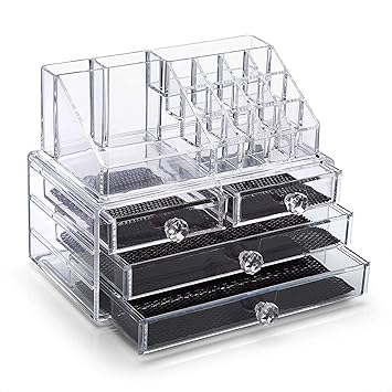 Buy Virza Trade Acrylic Cosmetic Storage Drawer Organizer Clear