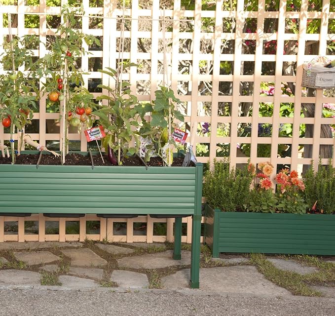 Jardinera GREENLAND 88x32x33 cm. Color: Verde: Amazon.es: Hogar