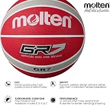 Molten GR Premium Rubber Basketball Size 7 Red Silver Indoor Outdoor view 2