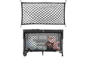 BOUNHOHE Stroller Wagon Cargo Net, Baby Stroller Organizer Mesh Cargo Net for Extra Storage Space Large Storage Capacity, Stroller Wagon Accessories - Compatible with WONDERFOLD All W-Series Models (1 Pack)