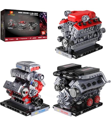 Amazon.com: Tuajixz V8 Engine Building Blocks Sets, V8 Engine
