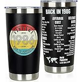 DECZHIYU 40th Birthday Gifts for Women Men - 1986 40th Birthday Decorations Gifts Ideas for Her Him - 40 Year Old Birthday Gift for Men Women Turning 40 Gift Ideas - 20oz Stainless Steel Tumbler