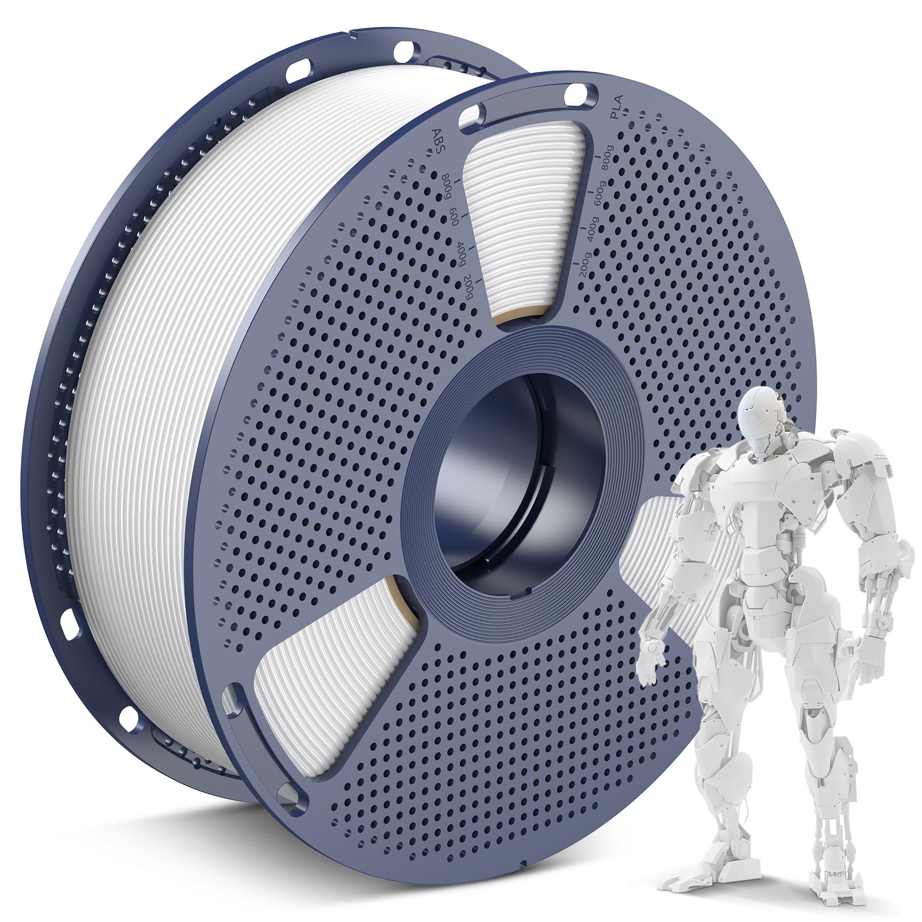 SUNLU White PLA Filament 3D Printer Filament, Neatly Wound PLA Filament 1.75mm White, Dimensional Accuracy +/- 0.02mm, 1KG Spool 2.2lbs