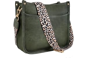 LUCKWE Crossbody Bags for Women Trendy Vegan Leather Shoulder Bag Hobo Handbags Purse with Adjustable Guitar Strap