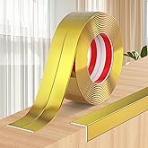Mavionor Wall Corner Protector Peel and Stick Wall Molding Trim Flexible Self Adhesive Inside & Outside Wall Corner Guards Molding Trim for Wall Edge Corner Ceiling, 1.6 in x 30 Ft, Gold
