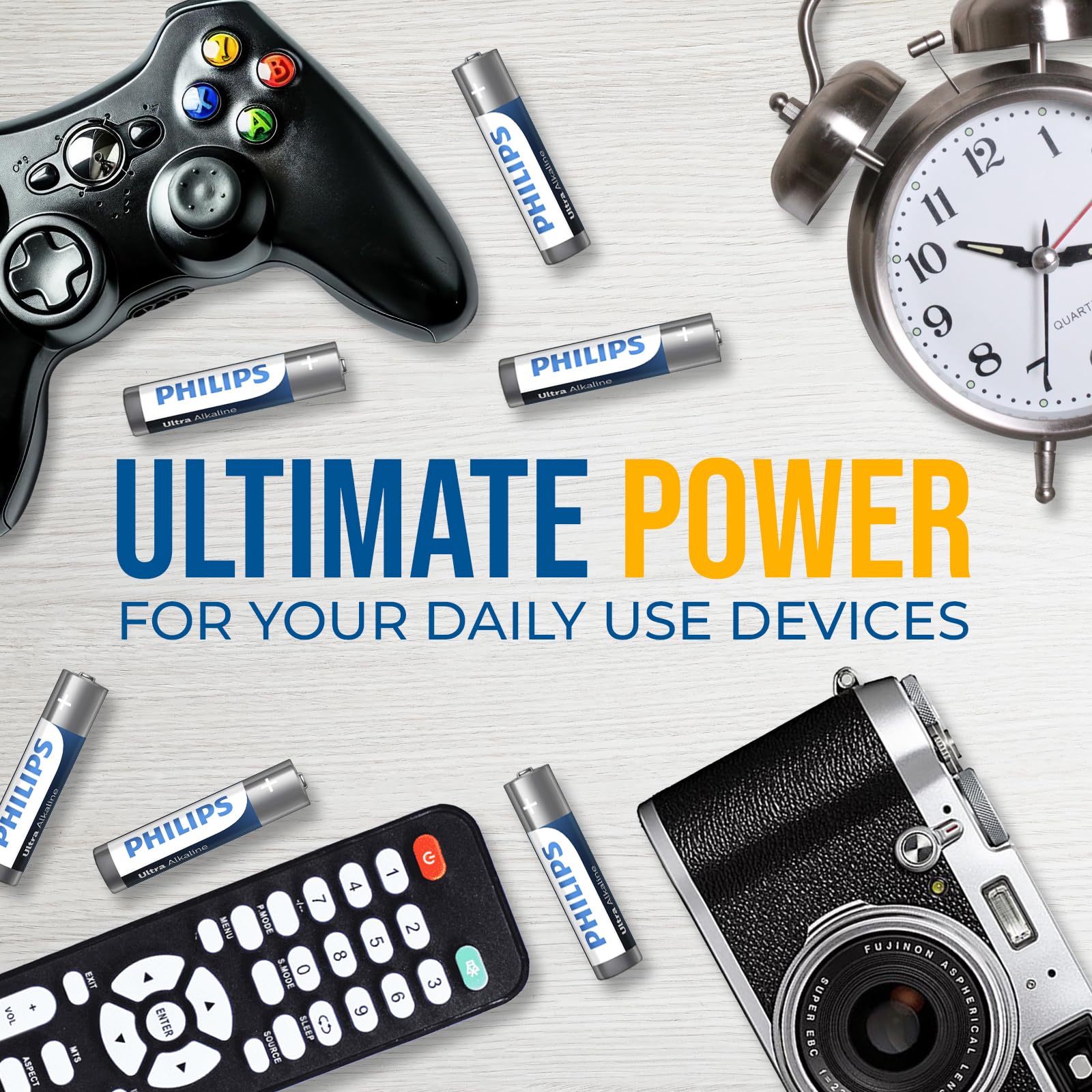 PHILIPS AAA Batteries, Ultra Alkaline Triple AAA Batteries 12 Pack, 1.5v Batteries 3A, Ultimate Long-Lasting Power for High-Drain Devices, 10-Year Shelf Life, Durable Leak-Proof Design.