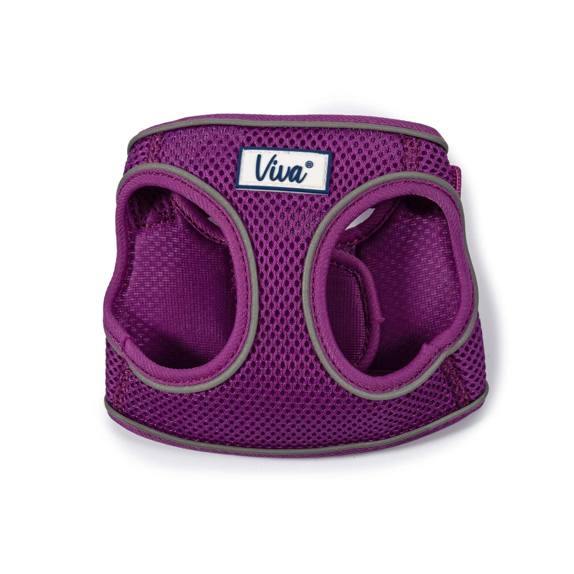 Ancol Viva Step in Comfort Dog Harness with Air Mesh Fabric - Purple - Reflective Adjustable Quick Fit Pet Training Accessory - 35-42cm S