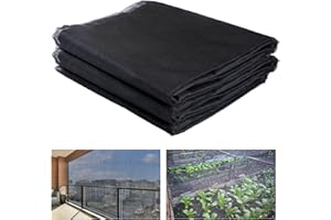 ANPHSIN Stronger Garden Mesh Netting - 10 x 20 ft PPT Nano Bird Net Barrier, Mosquito Netting Screen for Outdoor Plants Vegetables Patios Balconies Terraces, Shading Rate 33% (Black)