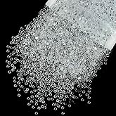 qiipii 5300PCS 3mm Transparent Resin Rhinestones Bulk Flatback Jelly Resin Stones SS10 Clear Bling Diamonds Gems Crystals Tumblers Bottles Charms for Nails Face Eyes Makeup Body Crafts Beauty Decor