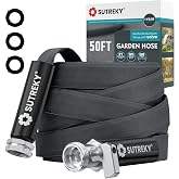 SUTREKY 50ft Garden Hose with Valve, Ultra Lightweight All-Weather Water Hose, Durable &amp; Flexible, Leak-free Connections, TPU Water Hose, Drinking Water Safe