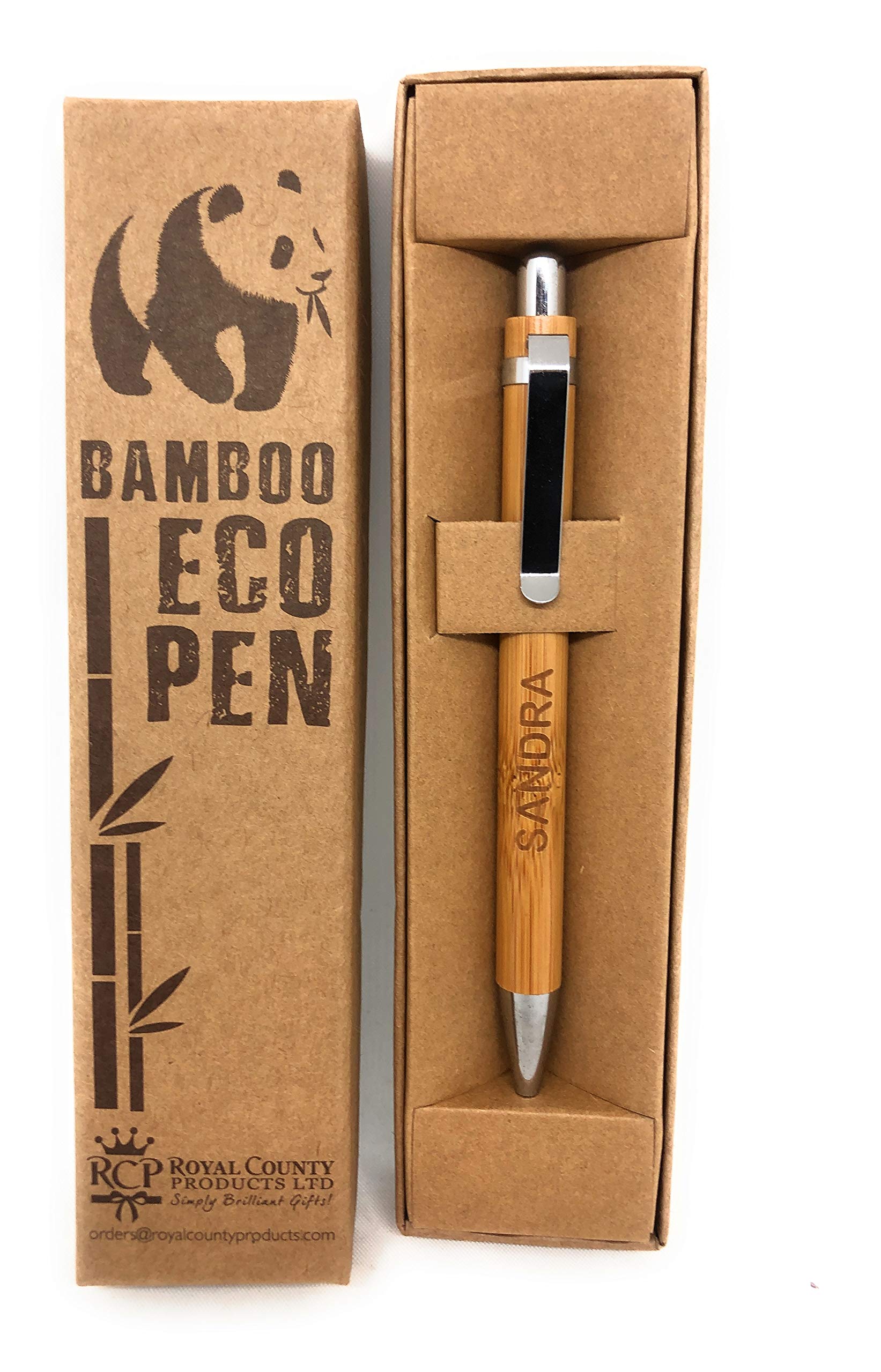 Royal County Personalised Bamboo Pens - Eco Friendly - Sandra