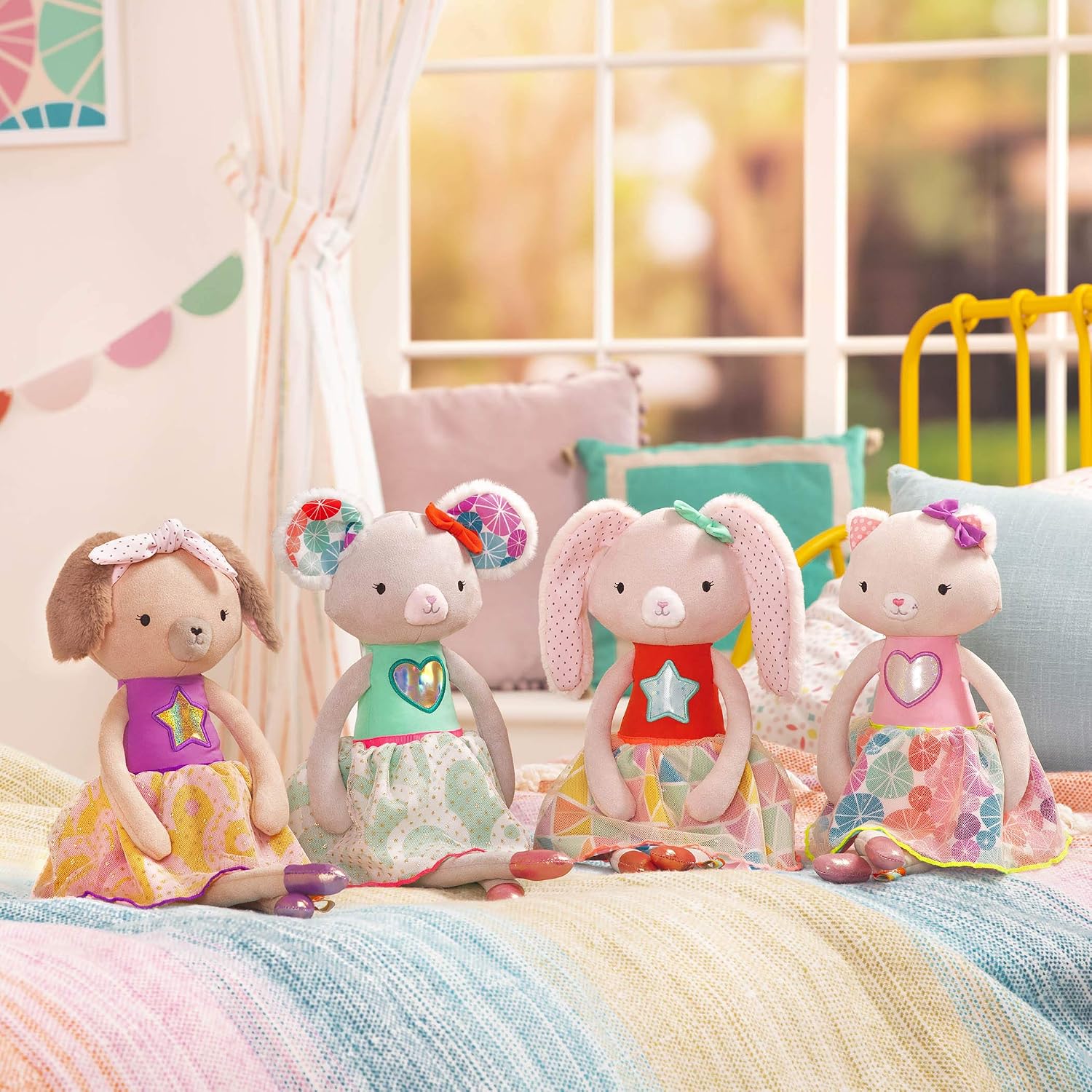 B. toys, Plush Cat Baby Doll with Ballet Tutu & Sparkly Shoes, 15-Inch Soft Cuddly Stuffed Animal Baby Toys for Toddlers - Image 3