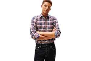 Tommy Hilfiger Men's Heritage Oxford Plaid Regular Long Sleeve Shirts