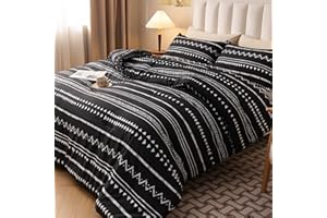 Smoofy Comforter Set, Aztec Folkloric Art Pattern Bedding with Soft Microfiber Fill Bedding, 1 Comforter & 2 Pillowcases, Black, Queen Size