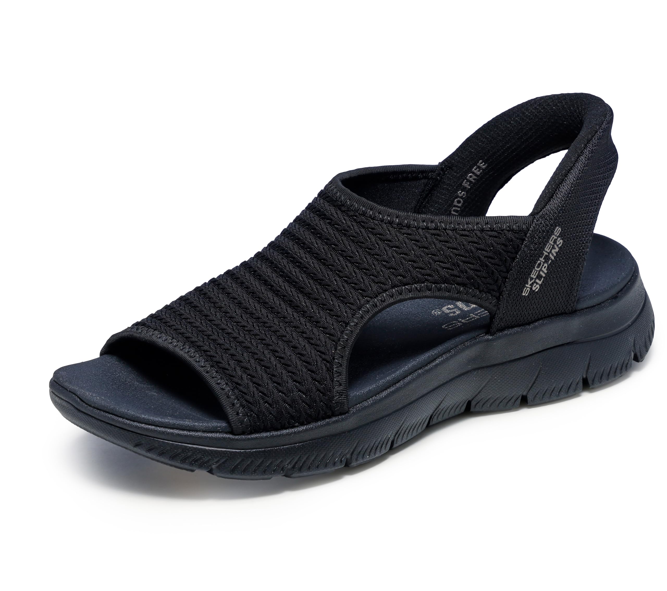 Photo 1 of Skechers Women's Summits-Sweetly Evolved Sport Sandal, Black/Black, 9 Wide