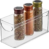 iDesign Recycled Plastic Cabinet and Pantry Storage Bin with Integrated Handles – 10” x 4.25” x 5”, Clear Bin