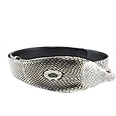 Pelgio Genuine Cobra Snake Skin with Head Belt 46" Long Natural