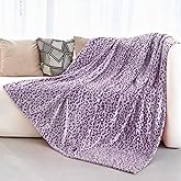 Purple Leopard Print Blanket Warm Blanket Purple Lightweight Blankets Soft Throw Blankets for Bed Couch Bedroom