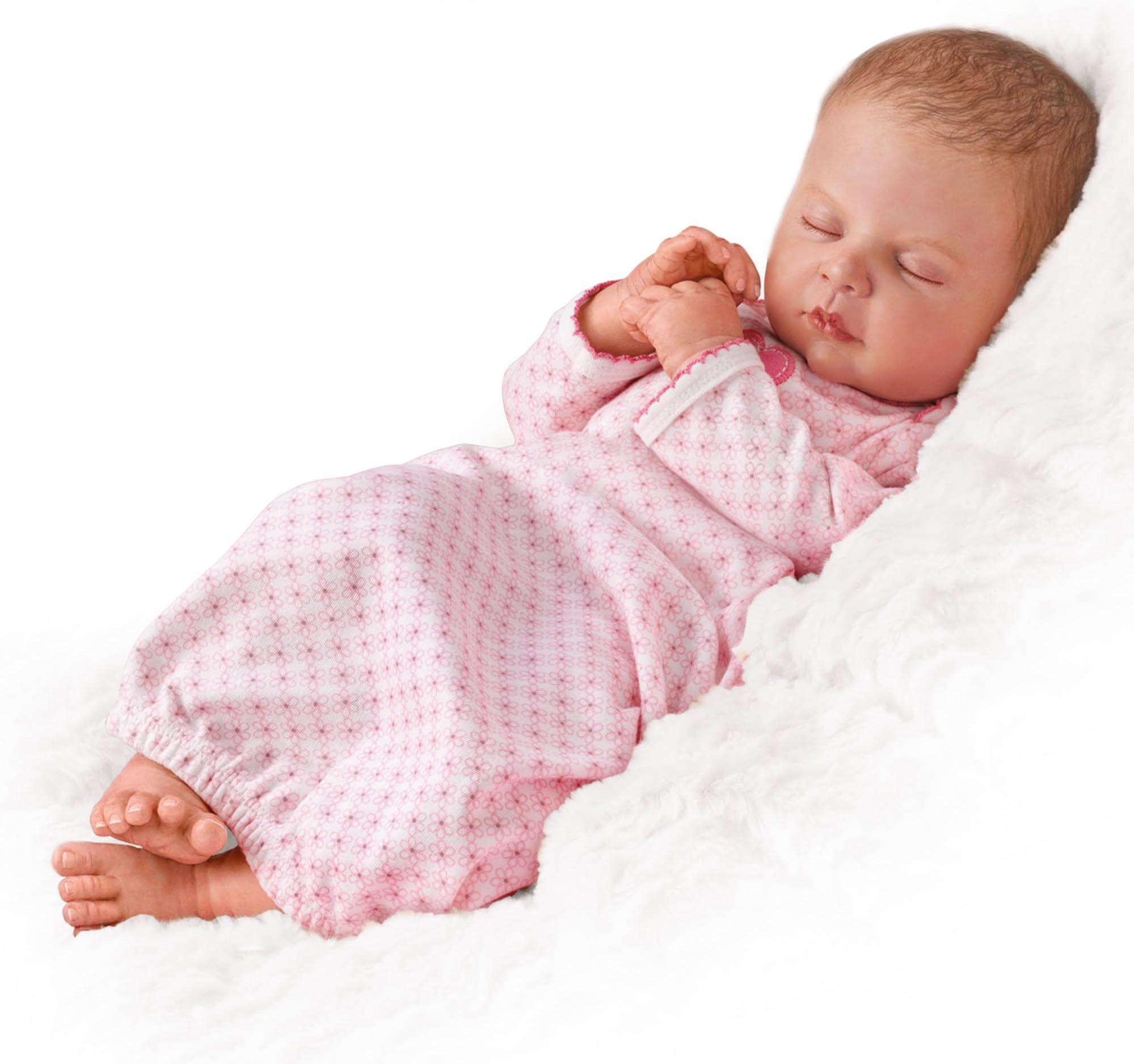 Ashton Drake The Sweet Dreams, Serenity’ Newborn Baby Doll - So Truly Real® FIRST Realistic Breathing Captured In TrueTouch™ Silicone