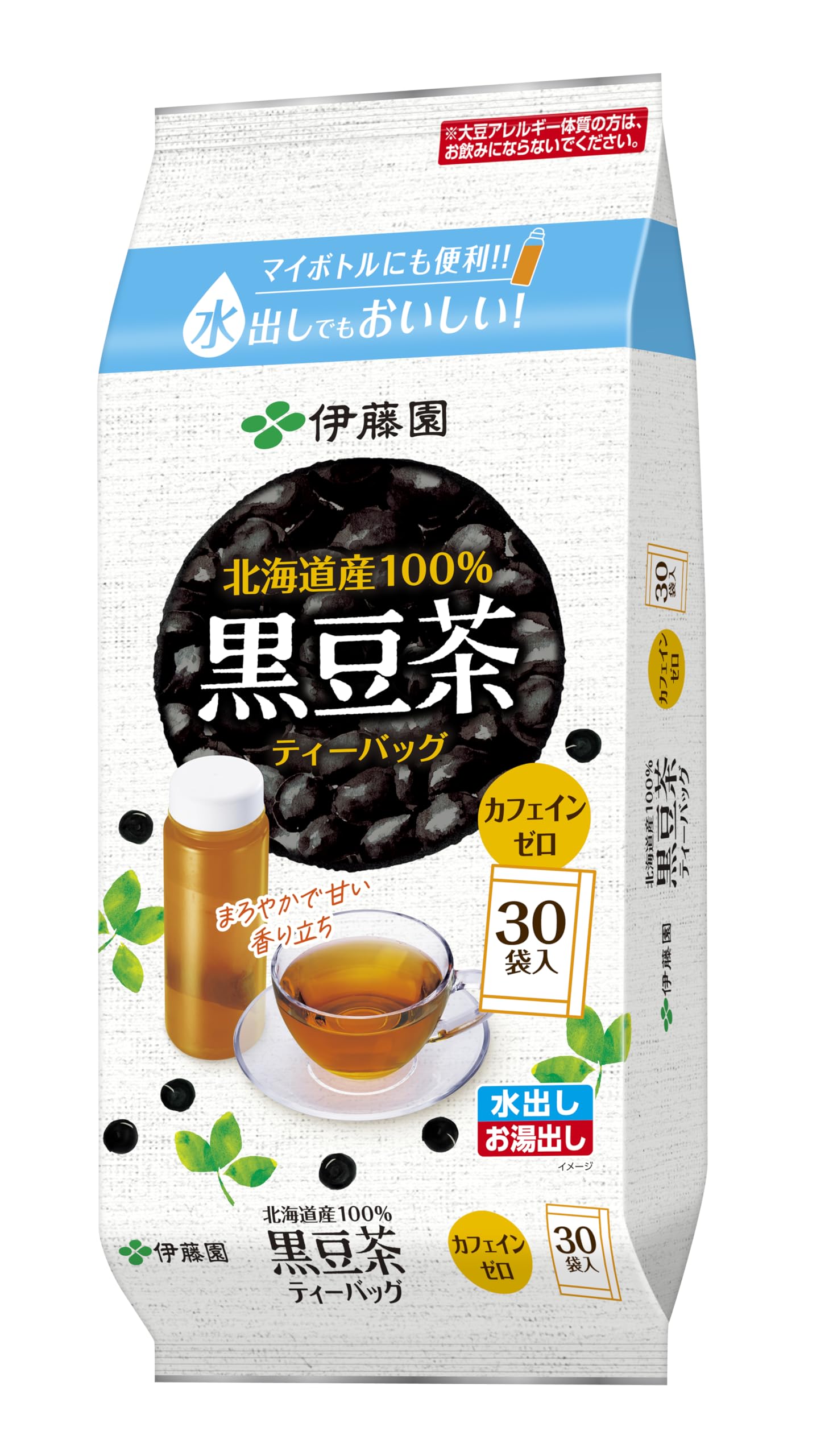 伊藤園 黒豆茶 ティーバッグ 3.8g×30袋 北海道産100%商品画像