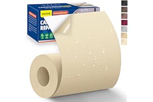 SGOOYIR Self-Adhesive Canvas Repair Tape, 4" x 79" Waterproof Canvas Repair Patch, Fabric Patch Repairs Kit for Furniture, Tents, Sunbrellas, Boat Covers Awnings, Couches, Clothes, Bags Beige-Yellow