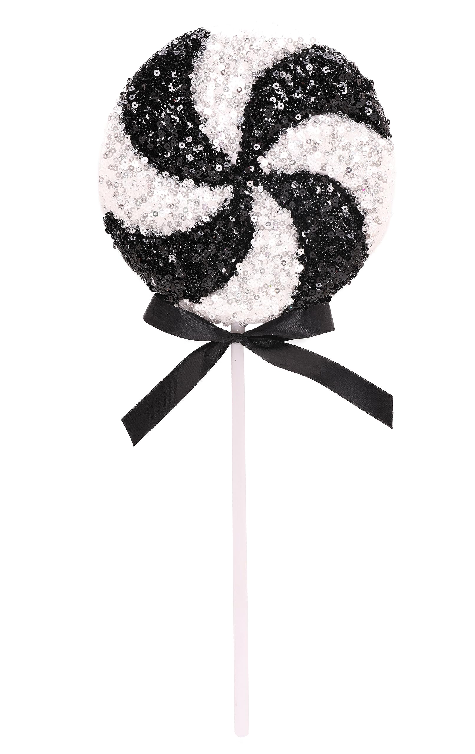 Christmas Concepts® 360mm (14,2") Giant Sparkly Sequin Lollipop Christmas Decoration – Christmas Tree Ornaments – Black