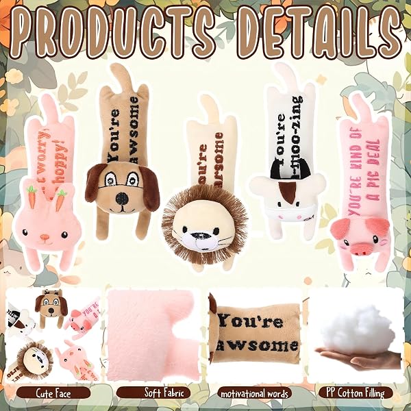 CIVANER 25 SET APPRECIATION GIFTS BULK FOR EMPLOYEE POSITIVE MINI PLUSH STUFFED ANIMAL PUN NOTE CARDS INSPIRATIONAL ENCOURAGEMENT THANK YOU GIFT FOR VET TECH MEDICAL ASSISTANT NURSE THANKSGIVING FAVOR