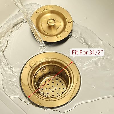 Buy Zeesink Gold Kitchen Sink Drain Gold Sink Strainer Kitchen Sink Drain Assembly Kitchen Sink Drain Strainer With Removable Deep Waste Basket Fit For Kitchen Sink Opening Size 3 1 2 Online In Canada B08pf158xn
