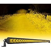 4WDKING Amber LED Light Bar 42 Inch 200W Spot Flood Combo Beam for Trucks | Screwless Design, IP68&IP69K Waterproof, Off Road